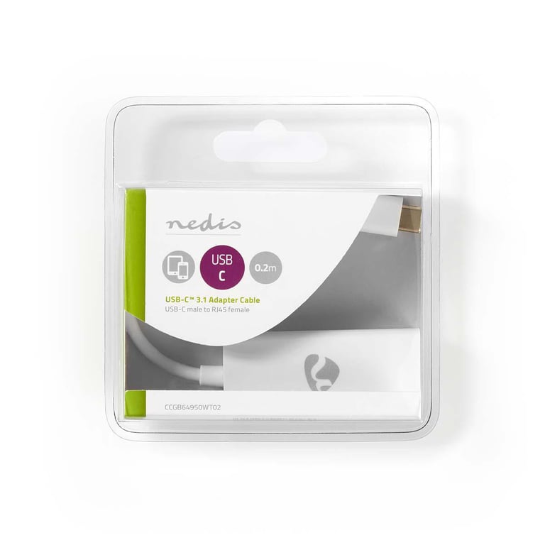 Nedis CCGB64950WT02 câble de réseau Blanc 0,2 m Cat8.1 - vue 3