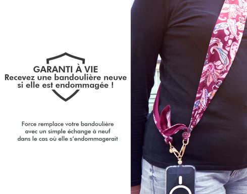 Bandana Bordeaux Universale Rimovibile Bordeaux + Garanzia a vita Force Case