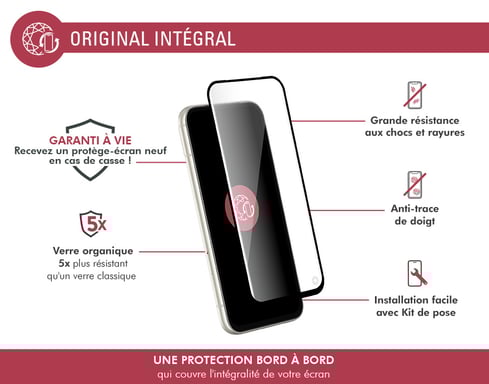 Protège écran Google Pixel 8A Original 2.5D Verre organique Made for Google + Garantie à vie - Certifié GRS Force Glass