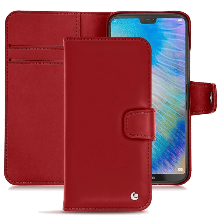 Housse cuir Huawei P20 Lite - Rabat horizontal portefeuilleRouge
