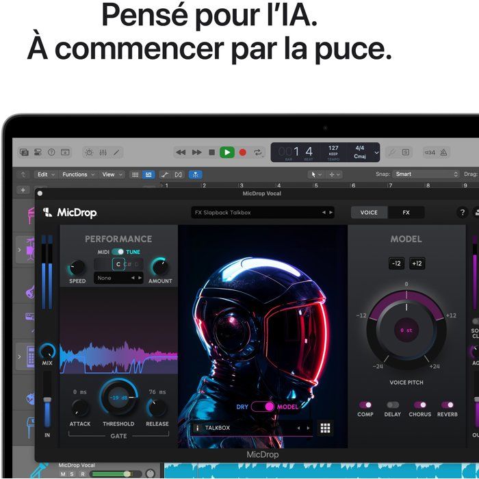 Apple MacBook Pro Ordinateur Portable avec Puce M4 CPU et GPU 10 cœurs : Conçu pour Apple Intelligence écran Liquid Retina XDR 14 2″ de mémoire unifiée de Stockage SSD - vue 4