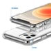 EVETANE Funda iPhone 12/12 Pro Antichoque Silicona + 2 Cristales templados