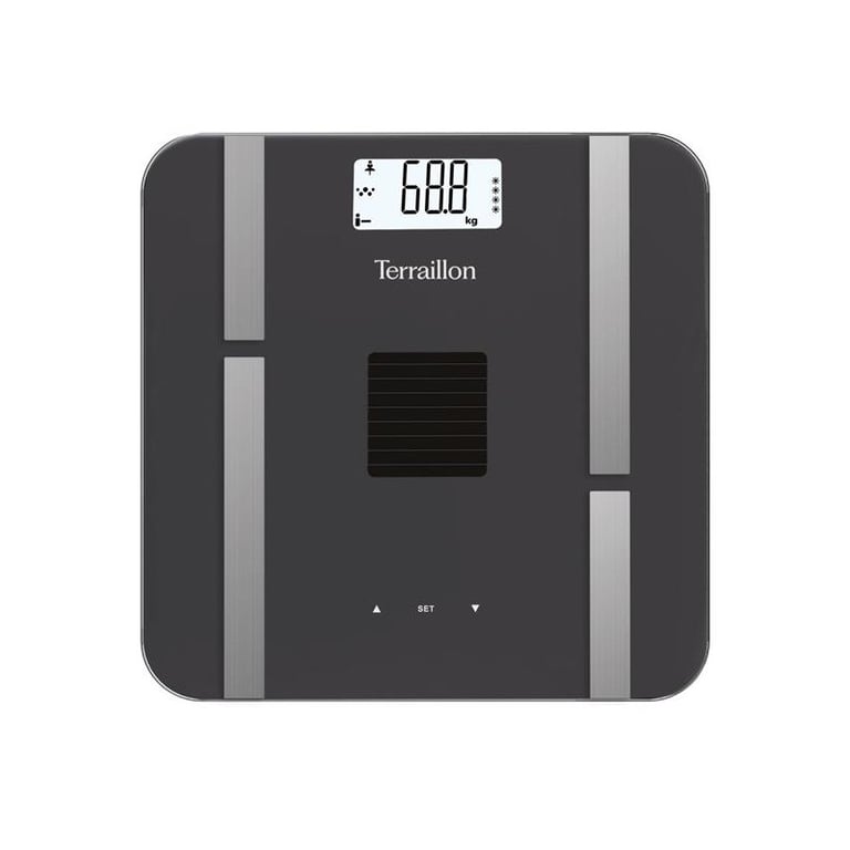 PESE PERSONNE 15518 SANS PILE ENERGIE SOLAIRE PLATEAU VERRE LCD TERRAILLON SUNPOWERFIT Neuf - vue 1