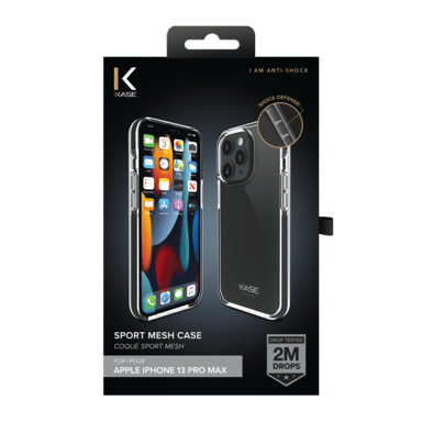 Backcover sportiva in rete per Apple iPhone 13 Pro Max, Jet Black