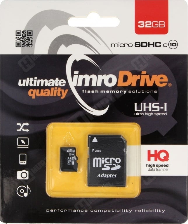IMRO 1032G UHS I ADP mémoire flash MicroSDHC Classe 10 Neuf