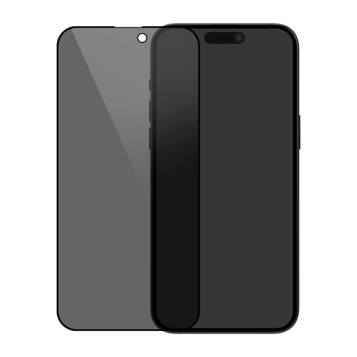 Protection d écran Forceglass Verre trempé 2,5D confidentialité iPhone 15  Pro Max