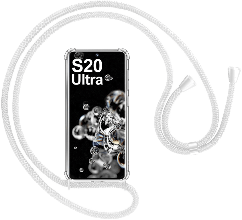 Coque avec Cordon pour SAMSUNG Galaxy S20 Ultra Silicone Airbags Transparente