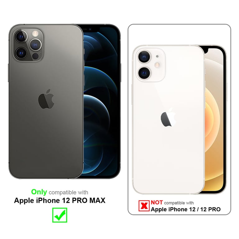 Funda para Apple iPhone 12 PRO MAX en Transparente con corazones de colores  Funda protectora Funda de silicona TPU flexible con gargantilla de cadena  para la muñeca - Cadorabo