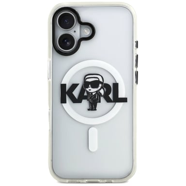 Karl Lagerfeld IML Karl Sketch Logo Funda MagSafe para iPhone 17 transparente