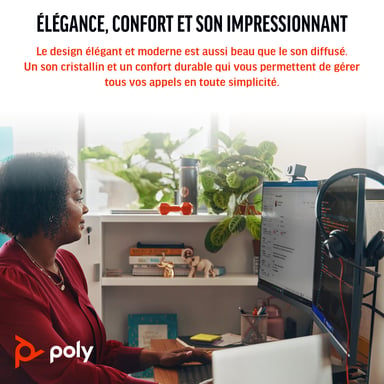 Poly Micro-casque Blackwire 3310 monaural USB-C Noir - vue 3