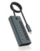 ICY BOX IB-HUB1457-C31 USB 3.2 Gen 1 (3.1 Gen 1) Type-C 10000 Mbit/s Blu, Grigio