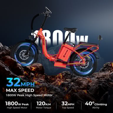 Bicicleta eléctrica urbana RATTAN LF ULTRA, batería de 48 V y 40,5 Ah, asiento trasero - negra