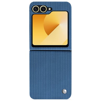 Coque cuir Samsung Galaxy Z Flip6 -  - Bleu - Cuir Abaca