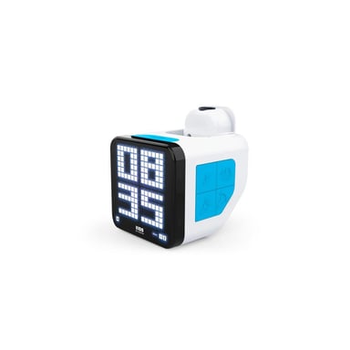 BigBen RCUBEBCBL Reloj Despertador Cubo Proyector Blanco y Azul