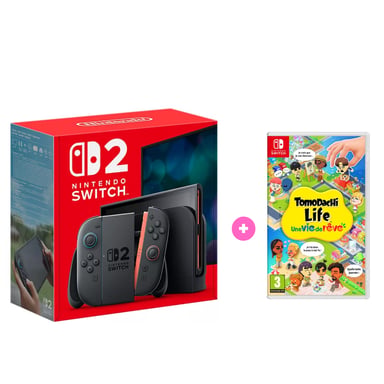 Switch 2 y Tomodachi Life - Consola de juegos portátil (7,9'') 256 GB, negro