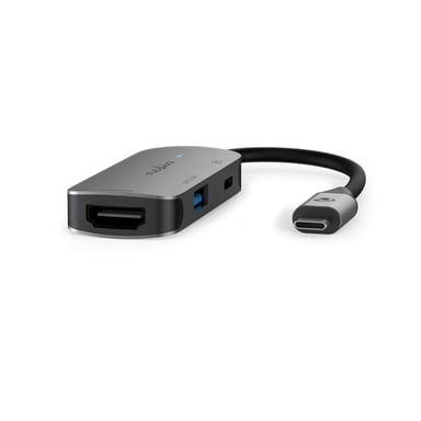 Nedis CCGB64230GY01 hub & concentrateur USB 3.2 Gen 1 (3.1 Gen 1) Type-C 5000 Mbit/s Gris - Neuf