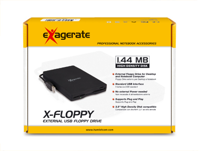 Lecteur de disquette externe Hamlet XFDUSB 1.44 Mo USB pour Apple MacOS et Microsoft Windows - vue 3