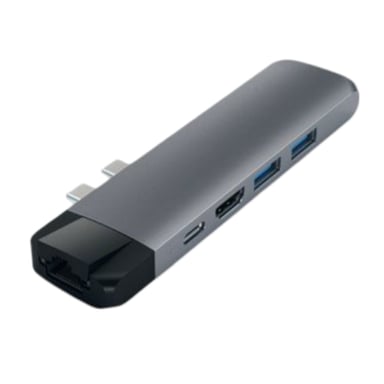 Hub Dual USB-C Pro in alluminio con Ethernet e HDMI 4K