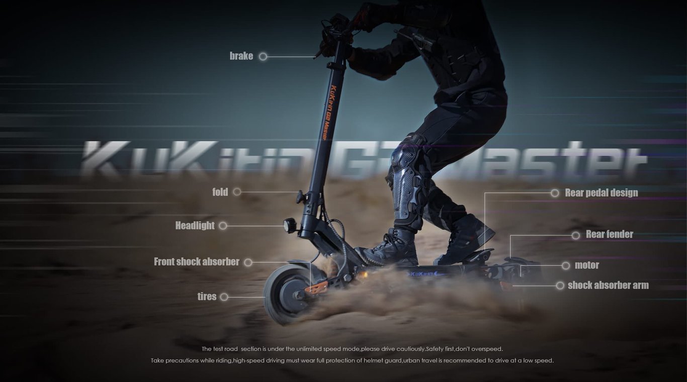 Trottinette Électrique KuKirin G2 Master Moteur *2 Batterie 1081.6WH Autonomie 70KM Neuf - vue 6