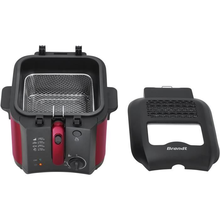 Friteuse électrique - BRANDT - FRI25R - Cuve fixe - 2,5 L d'huile + 1kg de frites - Hublot de contr - Neuf