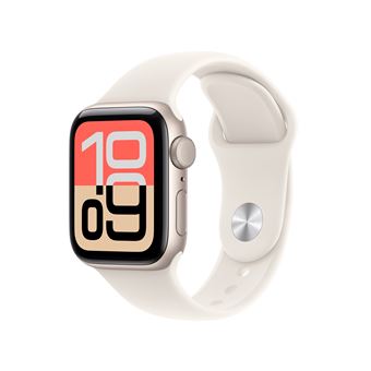 Watch SE 3 (2025) GPS 40mm Boitier en Aluminium Lumiere Stellaire avec Bracelet Sport Lumiere Stellaire - M/L - Neuf