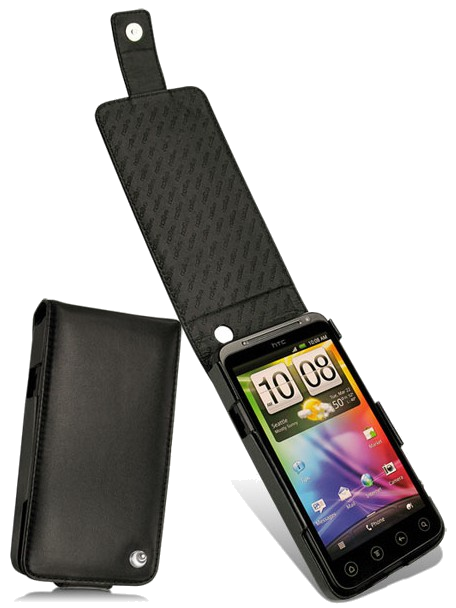 Housse cuir HTC Evo 3D - Rabat verticalNoir