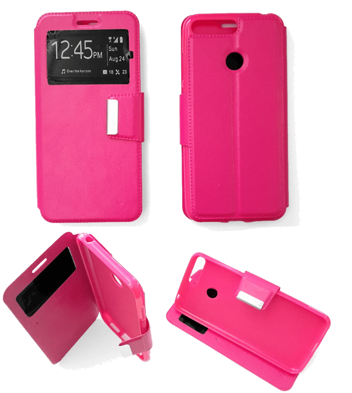 Etui Folio compatible Rose Huawei Honor 7A