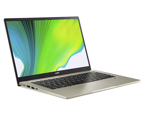 Acer Swift 1 SF114-34-P25P N6000 Ordinateur portable 35,6 cm (14'') Full HD Intel® Pentium® Silver 4 Go LPDDR4x-SDRAM 64 Go Flash Wi-Fi 6 (802.11ax) Windows 10 Home in S mode Or