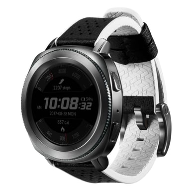 Samsung Samsung Gear Sport Correa híbrida de cuero y caucho GP-R600BREEAAB Negro