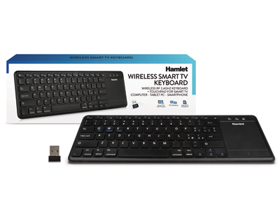 Hamlet XKK400ITA clavier TV RF sans fil QWERTY Italien Noir