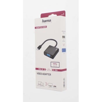 Adaptador de vídeo, Mini-DisplayPort - puerto VGA, Full-HD 1080p