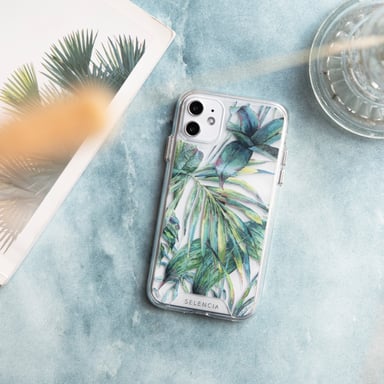 Selencia Coque très protectrice Zarya Fashion pour Samsung Galaxy A22 (5G) - Jungle Leaves