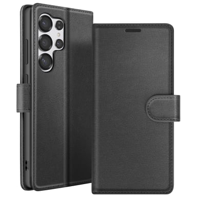 Custodia a portafoglio per Galaxy S25 Ultra con supporto e linguetta magnetica