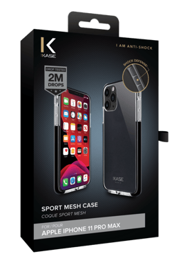 Custodia Sport Mesh per Apple iPhone 11 Pro Max, Jet Black