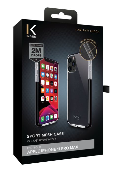 Custodia Sport Mesh per Apple iPhone 11 Pro Max, Jet Black