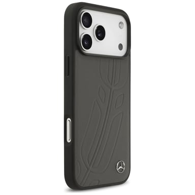 Custodia Mercedes Leather Large MagSafe per iPhone 17 Pro Max, antracite