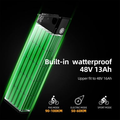 Vélo électrique pliable ENGWE ENGINE X 20'' pour adultes, batterie au lithium 48 V 13 Ah, 7 vitesses, suspension complète-Noir