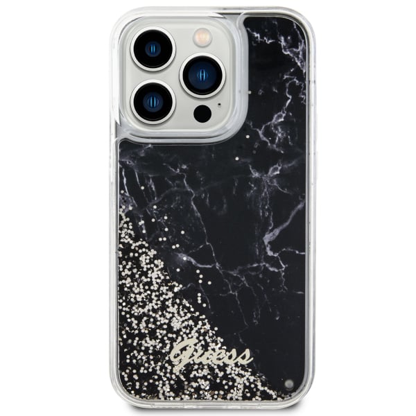 Guess Liquid Glitter Marble Coque pour iPhone 14 Pro 3666339127299 - vue 3