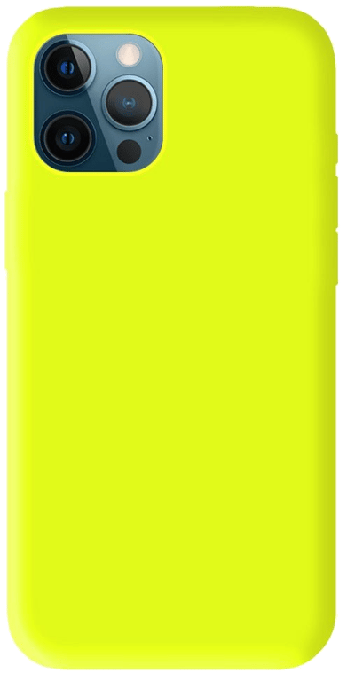 Coque silicone unie compatible Mat Jaune Apple iPhone 12 Pro Max