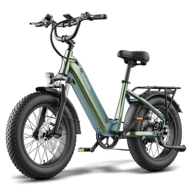 Vélo électrique compact FAFREES F20 Rover pour adultes, batterie 48 V 20 Ah, freins à disque hydrauliques - vert éclatant