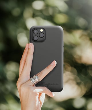 JUST GREEN Funda protectora para iPhone 11 Pro Natura Reciclable Negro