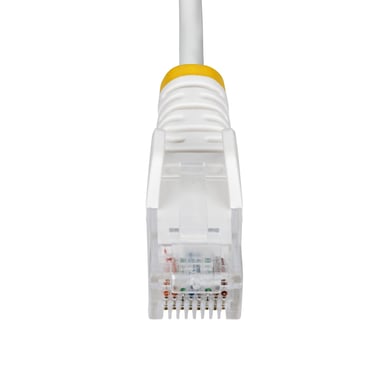 StarTech.com Cable de Red Ethernet CAT6 Delgado sin Enganches Blanco de 2m - Cable RJ45 Snagless Slim 28AWG - Alambre de Cobre Puro - PoE 100W - con A