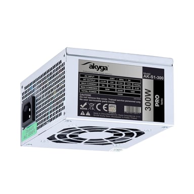 AK-S1-300 SFX Fuente de alimentación para PC 300 W PPFC P4 2 x SATA 2 x Molex 12 cm