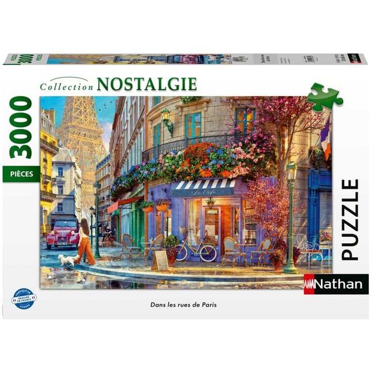 Puzzle 3000 pièces : Dans les rues de Paris Ravensburger Nathan - vue 1