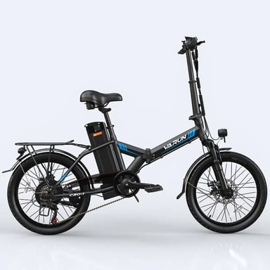 Vélo électrique pliable VARUN C20-1 pour adulte avec moteur 250 W et batterie amovible 48 V 13 Ah