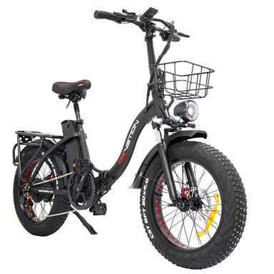 Bicicleta eléctrica DRVETION CT20 con cesta delantera y batería de 250 W, 48 V y 20 AH