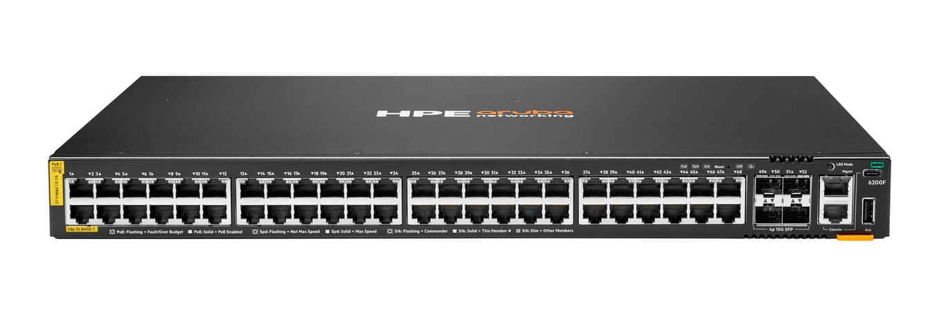 HPE Aruba Networking CX 48G Class 4 PoE 4SFP+ Géré L3 Gigabit Ethernet 101001000 Connexion Ethernet supportant 'alimentation via ce port PoE 1U Neuf - vue 1