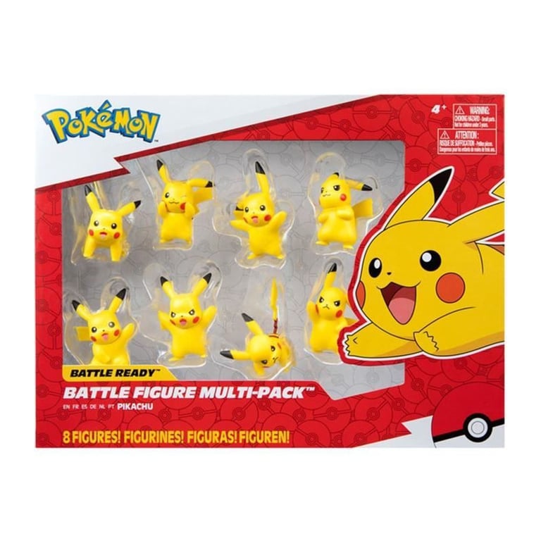 Bandai - Pokémon - 8 Figurines Battle - Pack de 8 Figurines Pikachu - JW2604 - Neuf