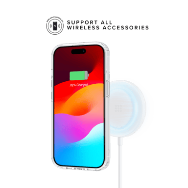 Custodia antiurto ibrida antibatterica invisibile per Apple iPhone 15, trasparente