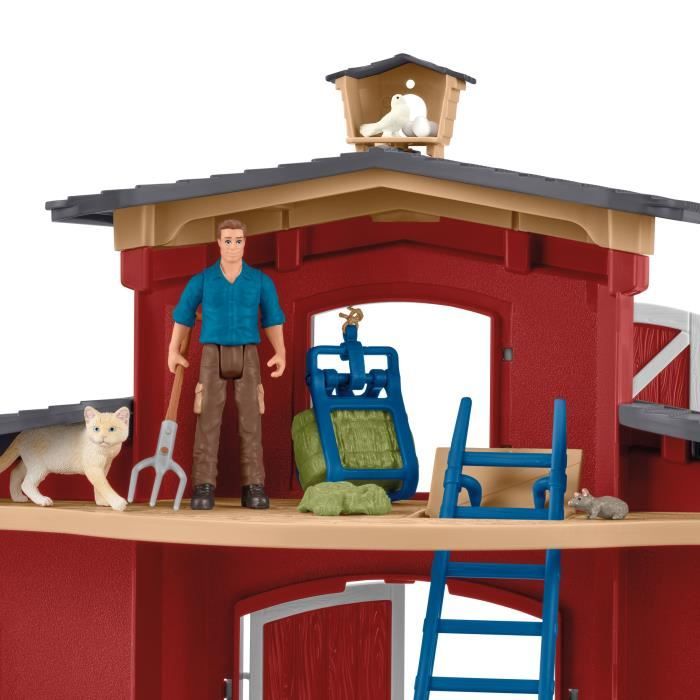 Figurines Animaux de la Ferme avec Accessoires Coffret Ranch Américain Schleich de 92 Pièces avec Vache Cheval Schleich Cochon - vue 4